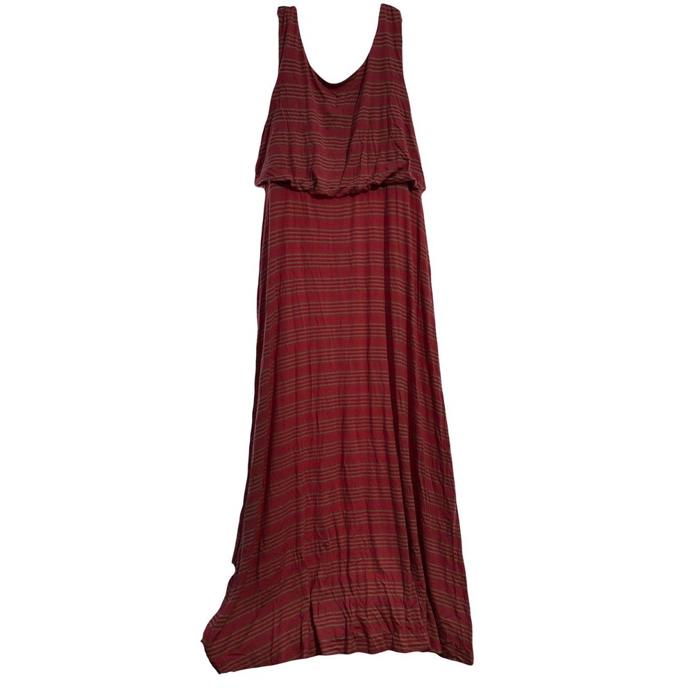 Apt 9 Pink Striped Long Flowy Sleeveless Maxi Dress size xl